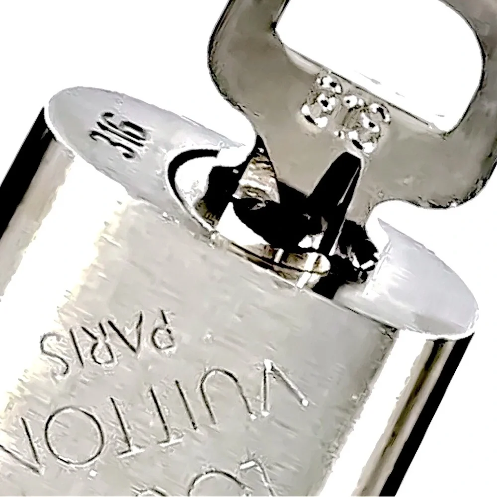 LOUIS VUITTON Silver Lock & Key Brushed Palladium Made In France RARE COA #316